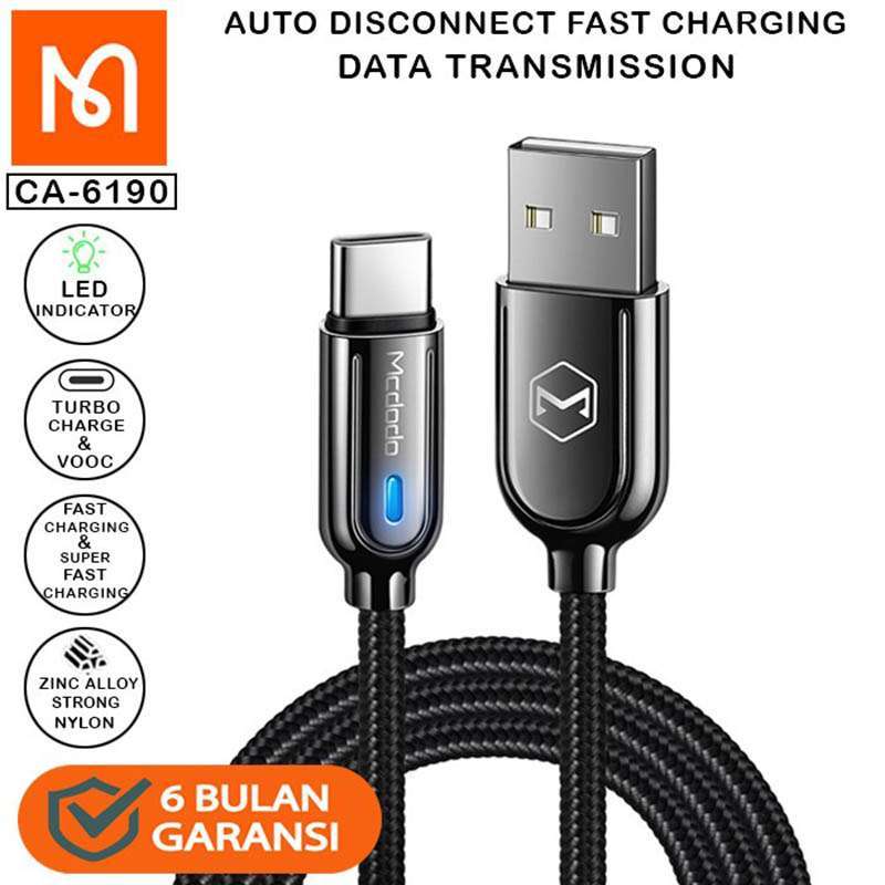 Jual Mcdodo CA 6190 TypeC USB Auto Disconnect Cable 100cm Kabel Data