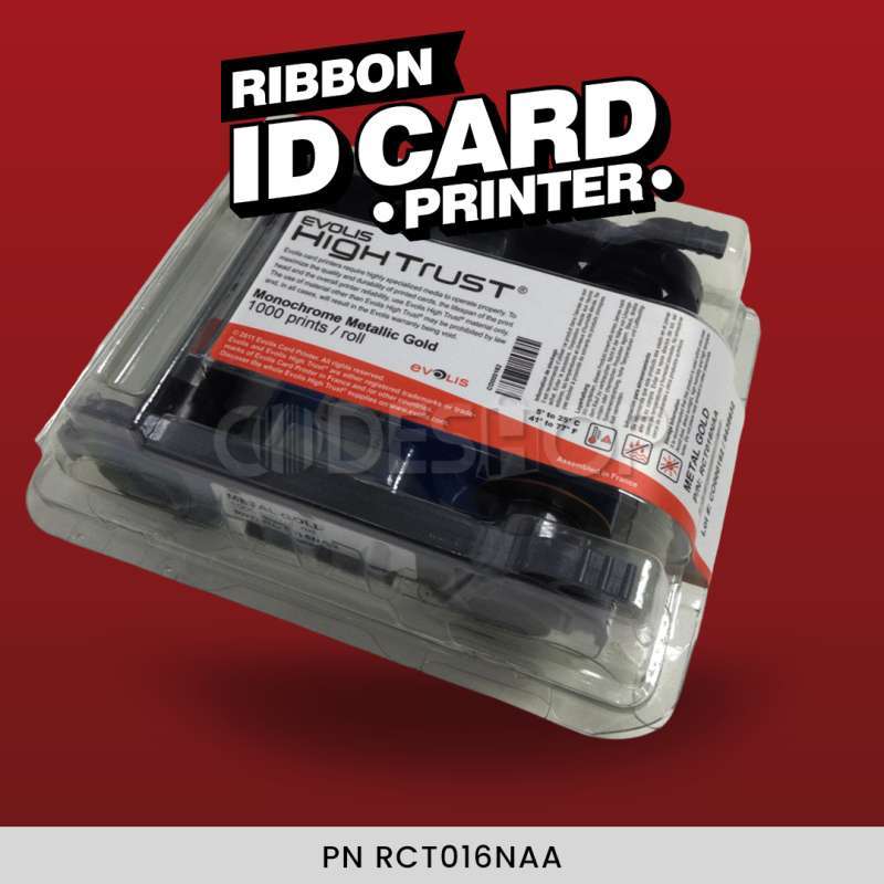 Jual Ribbon Printer ID Card Evolis Zenius Metallic Gold PN RCT016NAA di Seller