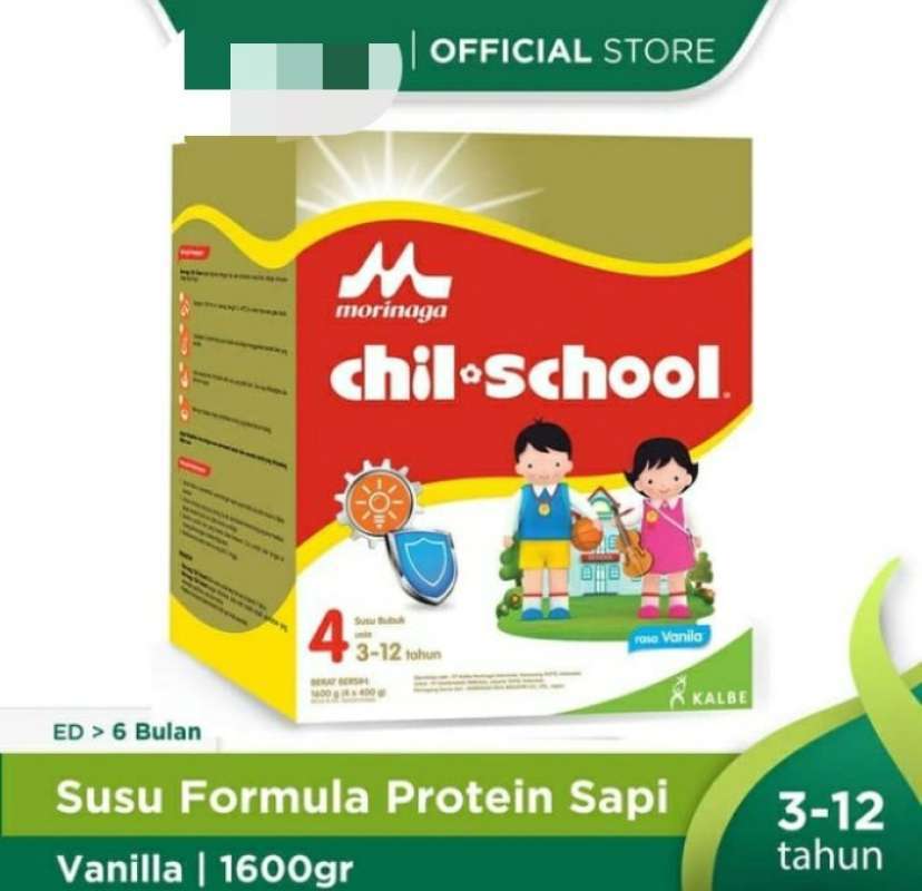 Promo Chil School 1600 Gold Vanilla 4X400Gr Chilschool Vanila Jumbo