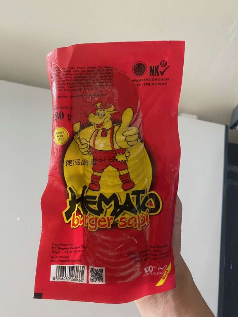 Promo HEMATO Burger Beef Patties Mini isi 20s Halal Diskon 21 di
