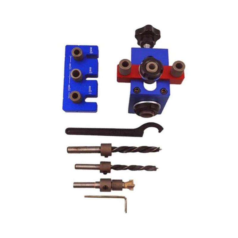 Jual OEM 3 in 1 Punch Locator Kit Drilling Guide Tool Dowel Jigs High