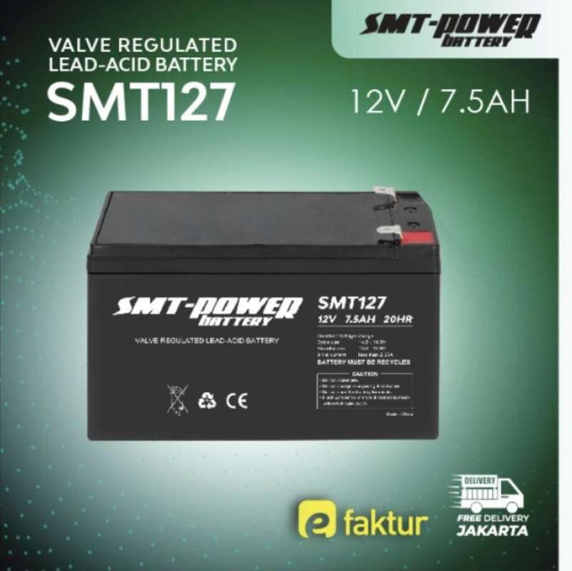 Jual Battery Ups / Aki Kering / Baterai Vrla Smt 12v 7.5ah Di Seller