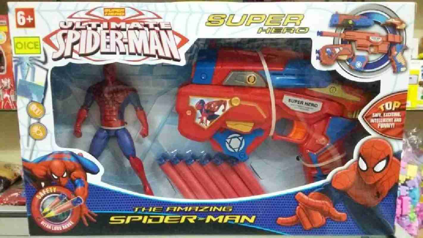 jual-spiderman-blaster-mainan-pistol-peluru-gabus-nerf-dart-gun