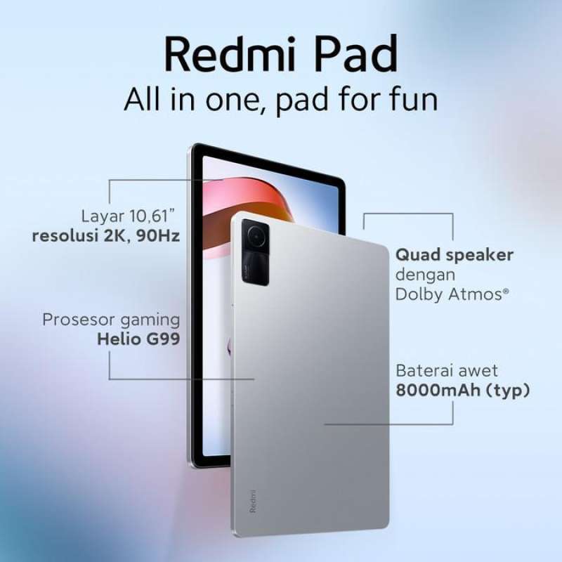 Promo Xiaomi Redmi Pad 6/128gb Garansi Resmi 1 Tahun - Gray Diskon 13% ...