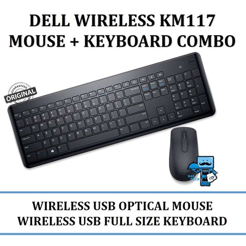 Jual DELL KM117 Combo Wireless Keyboard & Mouse [Original] BLACK di