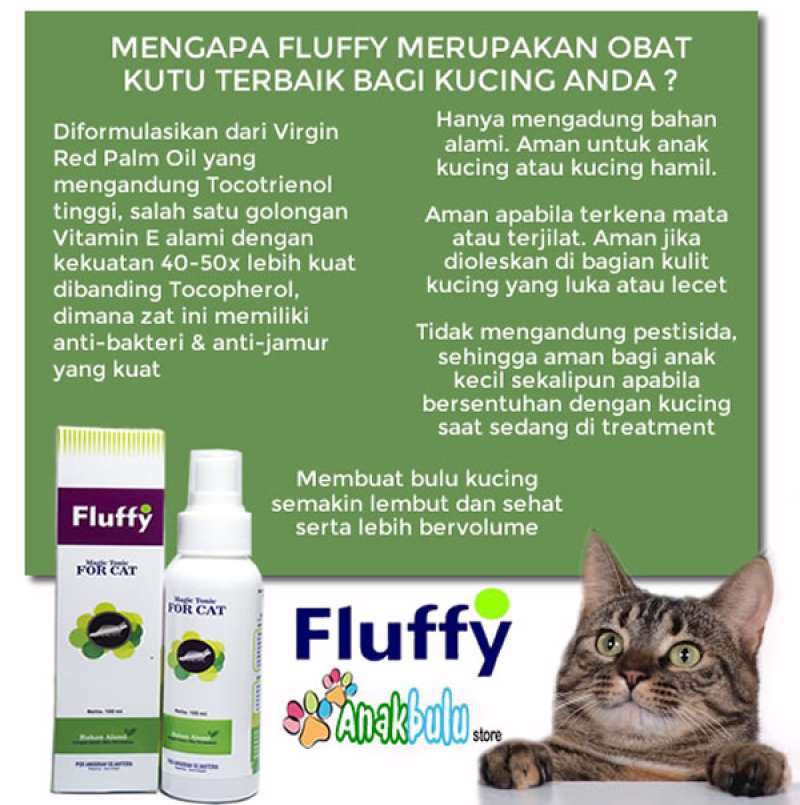 Jual Fluffy Cat 100ml Obat Kutu Kucing Basmi Kutu Jamur
