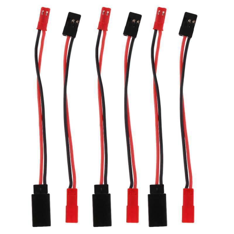 6-Piece JST To JR/Futaba Servo Adapter Cables For RC Batteries & Electronics