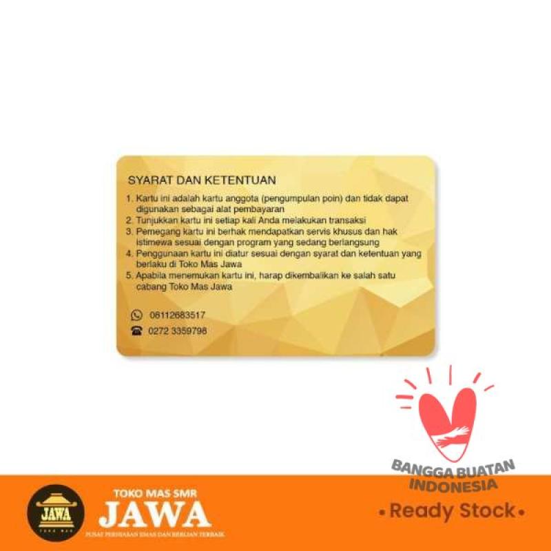 Jual Member Card Toko Mas Jawa Di Seller Toko Mas Jawa Official Store ...
