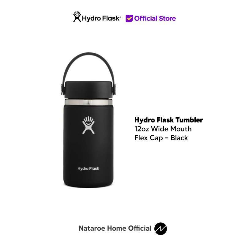 Promo Hydro Flask Tumbler 12oz Wide Mouth Flex Cap Black Diskon 17 di Seller Nataroe Home
