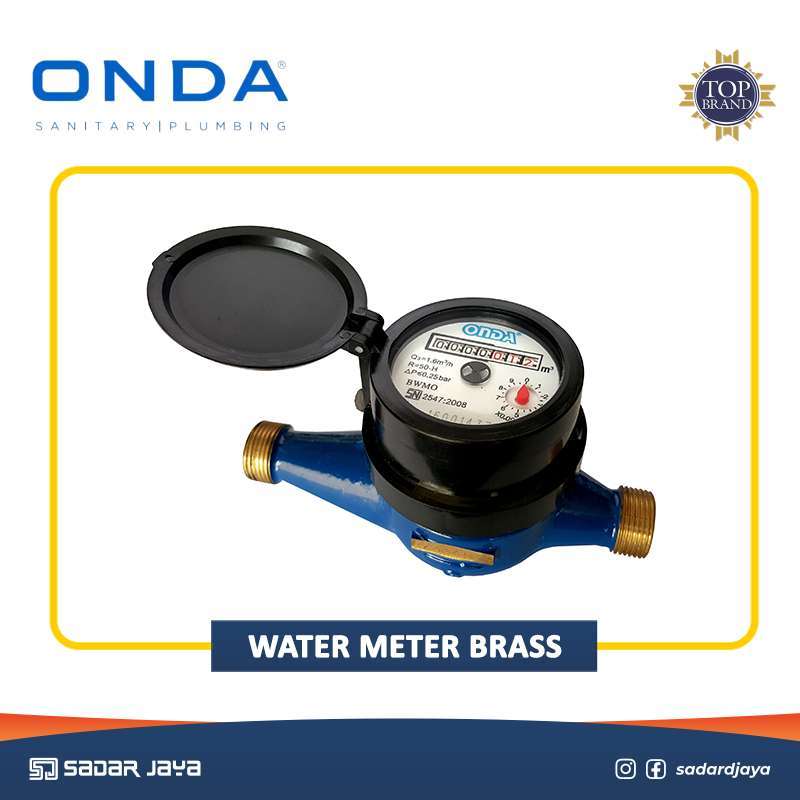 Promo Meteran Air Kuningan Onda Water Meter Brass Kuningan Onda 12