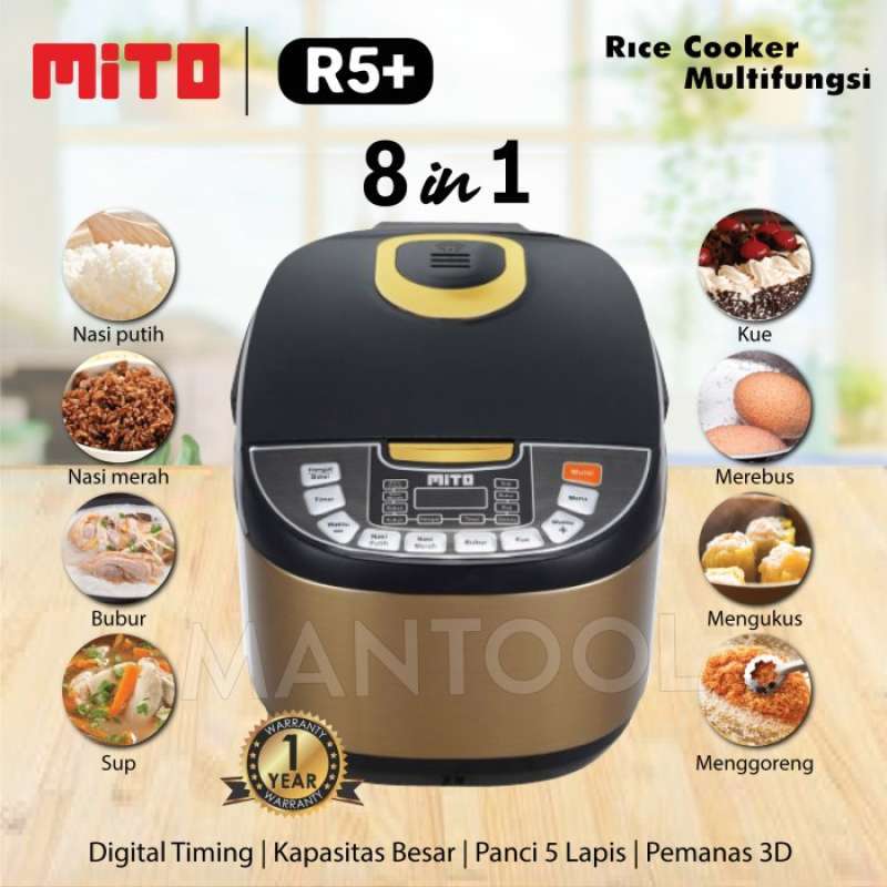 Jual Mito R5 Plus Digital Rice Cooker Mito R5 8 In 1 R5+ Mito 2 Liter