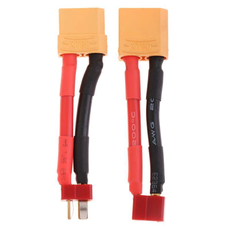 Jual Pair of RC XT90 to TPlug Male to Female Lipo Battery Adapters