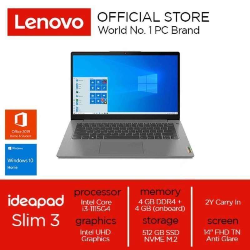 Jual Lenovo Ideapad 3 14itl6 J1id Intel Core I3 1115g4 4gb 512gb Ssd