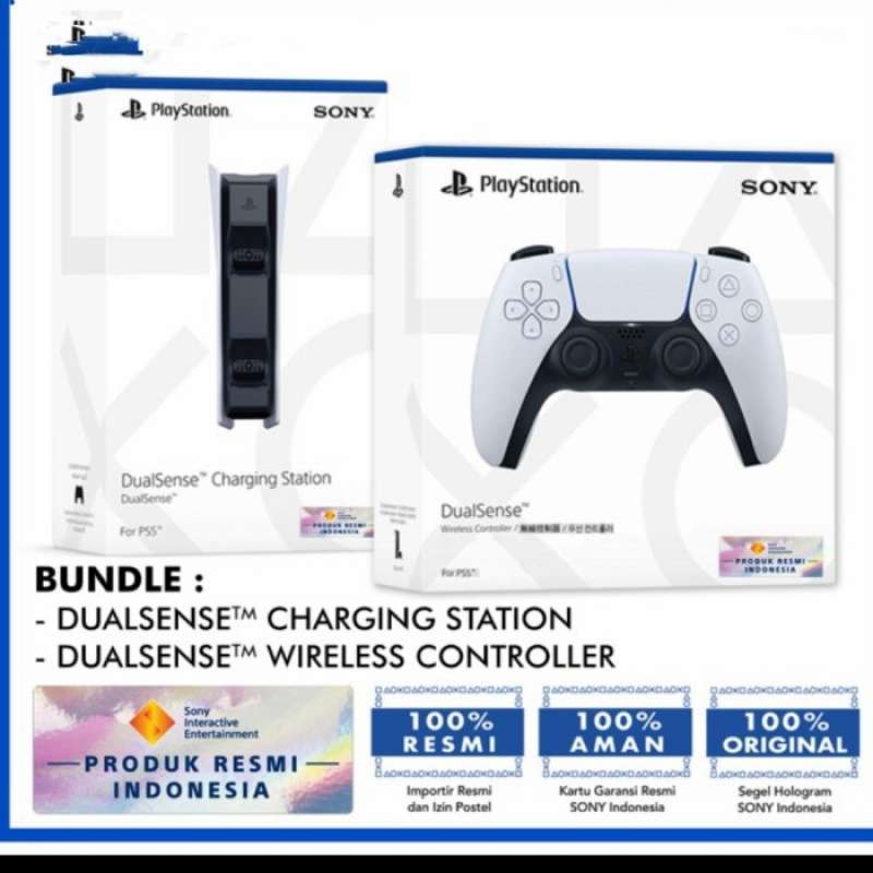 Jual ps5 dualsense wireless controller + dualsense charging stick ...