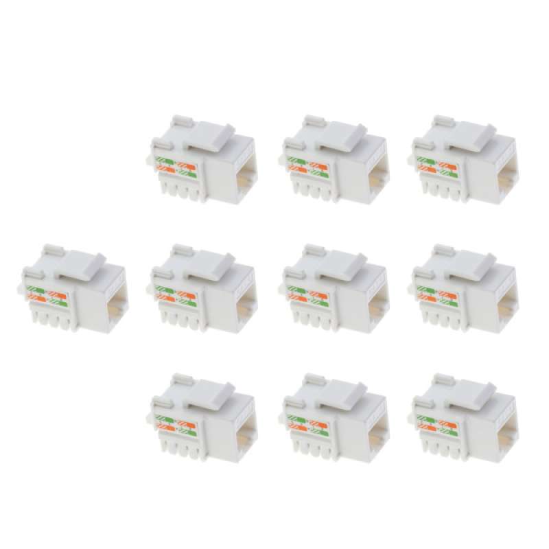 iMBAPrice (25-Pack) Cat6 RJ45 Punch-Down Keystone Jack in (Black
