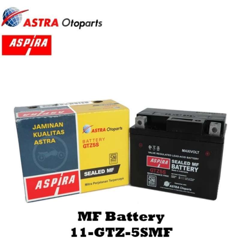 Jual Aki Kering Motor Vario,Honda Beat Gtz5S Original Astra Garansi 1