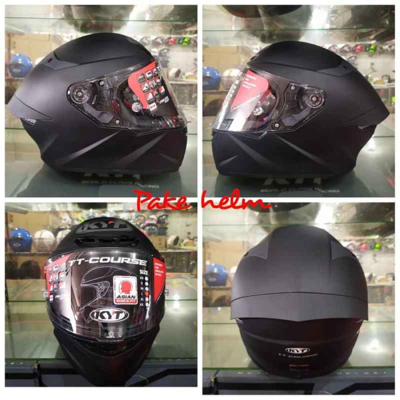 Jual HELM KYT TT COURSE HITAM DOFF HELM KYT FULL FACE di Seller PAKE