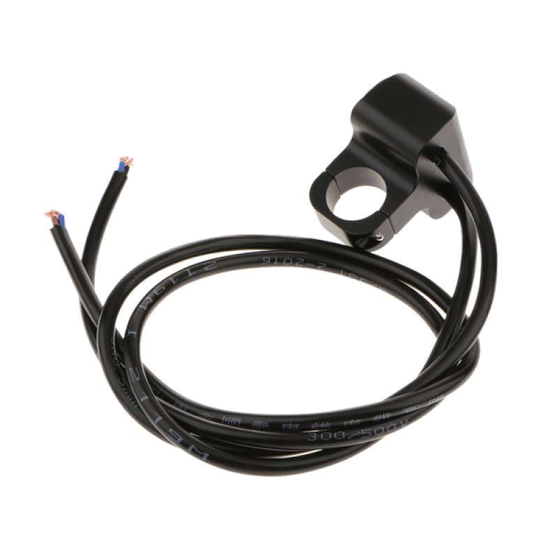Almencla 12V 16A Motorcycle Handlebar Switch - 25mm (1 Inch) Headlight Button With Indicator, Black & Red