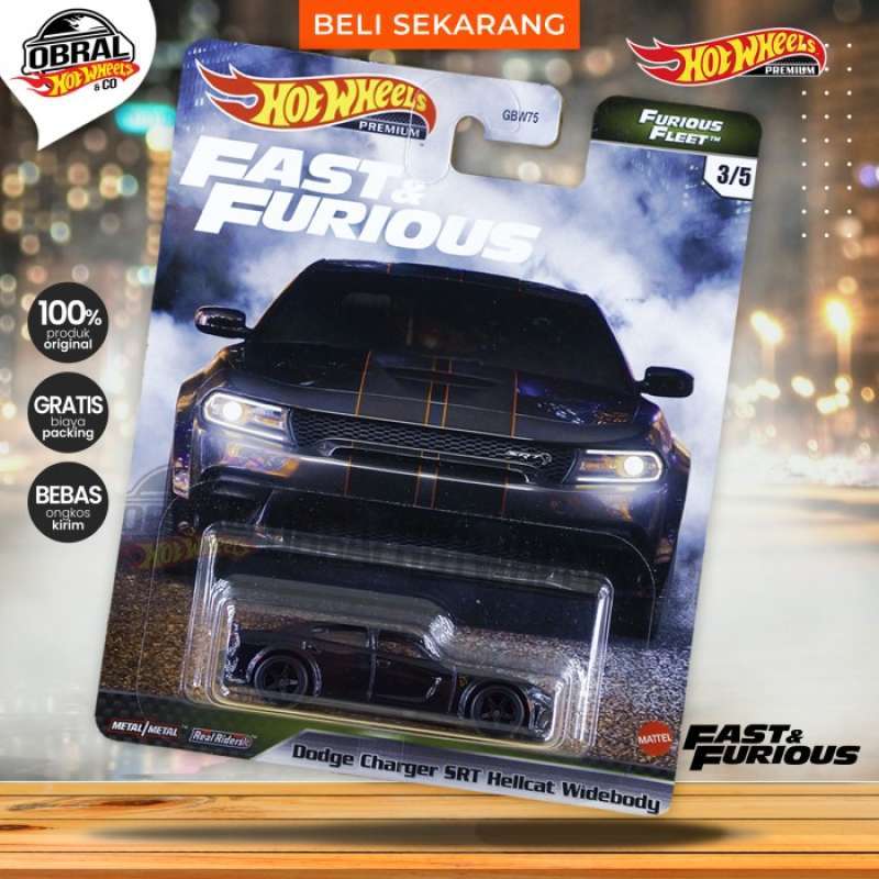 Jual Hot Wheels Furious Fleet Dodge Charger Srt Hellcat Widebody di