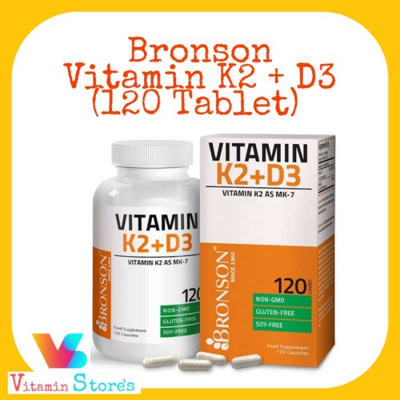 Promo BRONSON VITAMIN K2 90MCG + D3 5.000IU / VITAMIN K/ VIT D (120