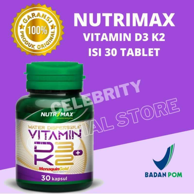 Jual NUTRIMAX VITAMIN D3 + K2 30 KAPSUL VITAMIN DAYA TAHAN TUBUH di
