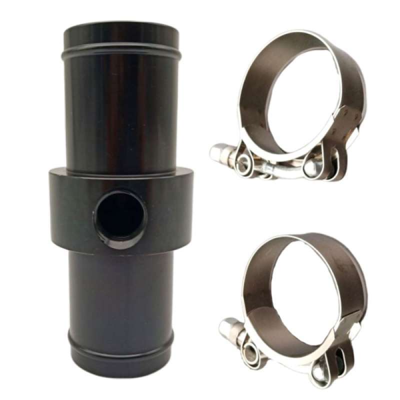 Promo Aluminum Black Inline Radiator Hose Temperature Sensor Adapter 3/8 NPT Diskon 17 di