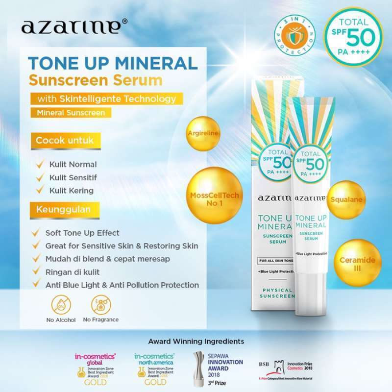 Jual Azarine Suncreen Series | Hydramax C Sunscreen | Hydrasoothe ...