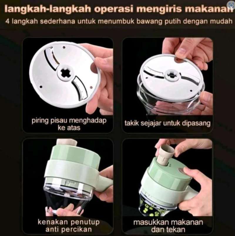 Jual Mini Chopper Blender Portable Penggiling Bumbu Daging & Sayur/food ...