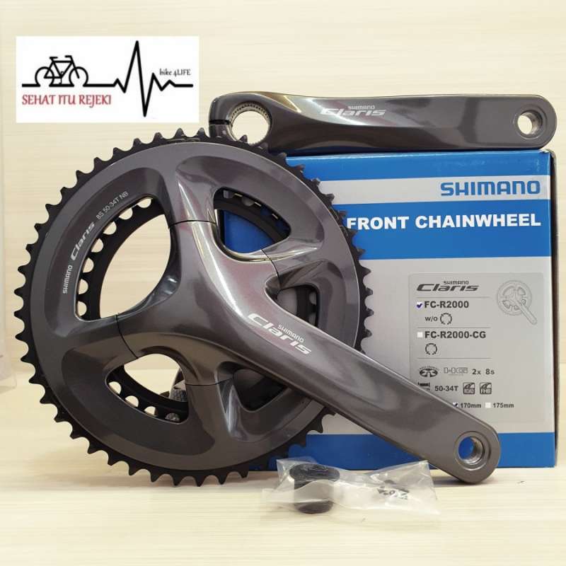 Shimano Claris FC-RS200 2x8 Speed Crankset - 165mm, 50-34T