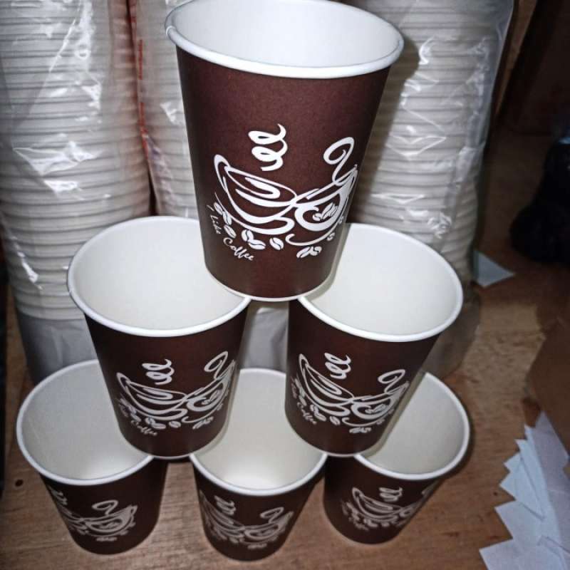 Promo Papercup Gelas Kopi 8 Oz , Gelas Kertas Kopi Paper Cup Kopi(1Dus ...