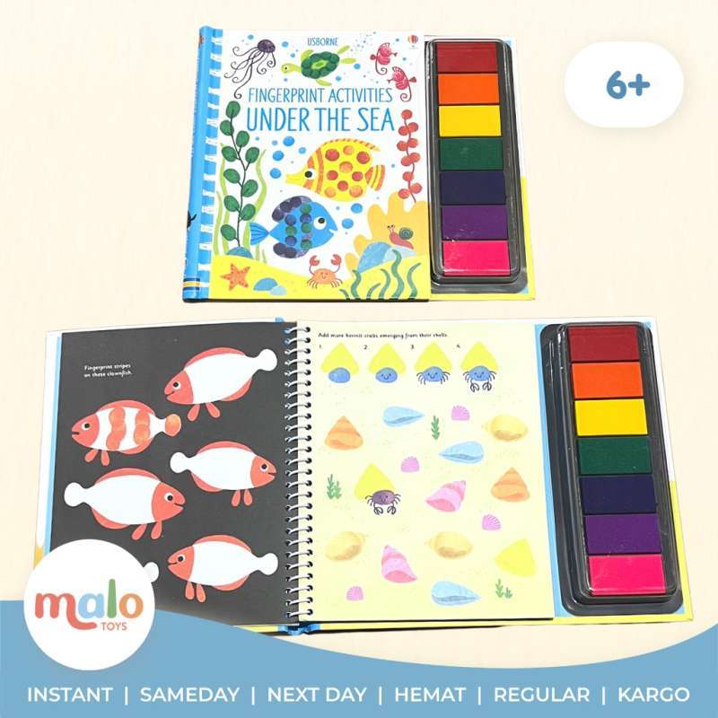 Jual Malotoys Usborne Rubber Stamp & Fingerprint Book Activities