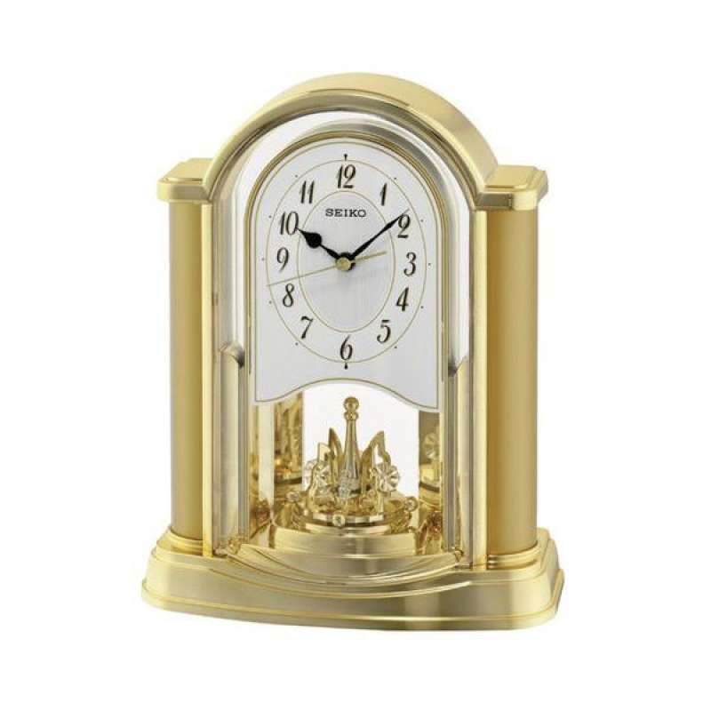 Promo SEIKO QXN228G Rotating Pendulum Desk Clock jam Meja [Original