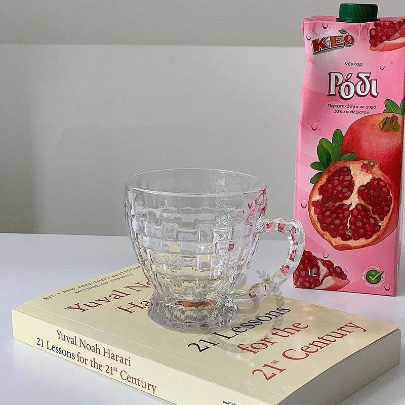 Jual Gelas Kopi Cangkir Kaca Cafe Teh Susu Crystal Glass HomeCafe ...