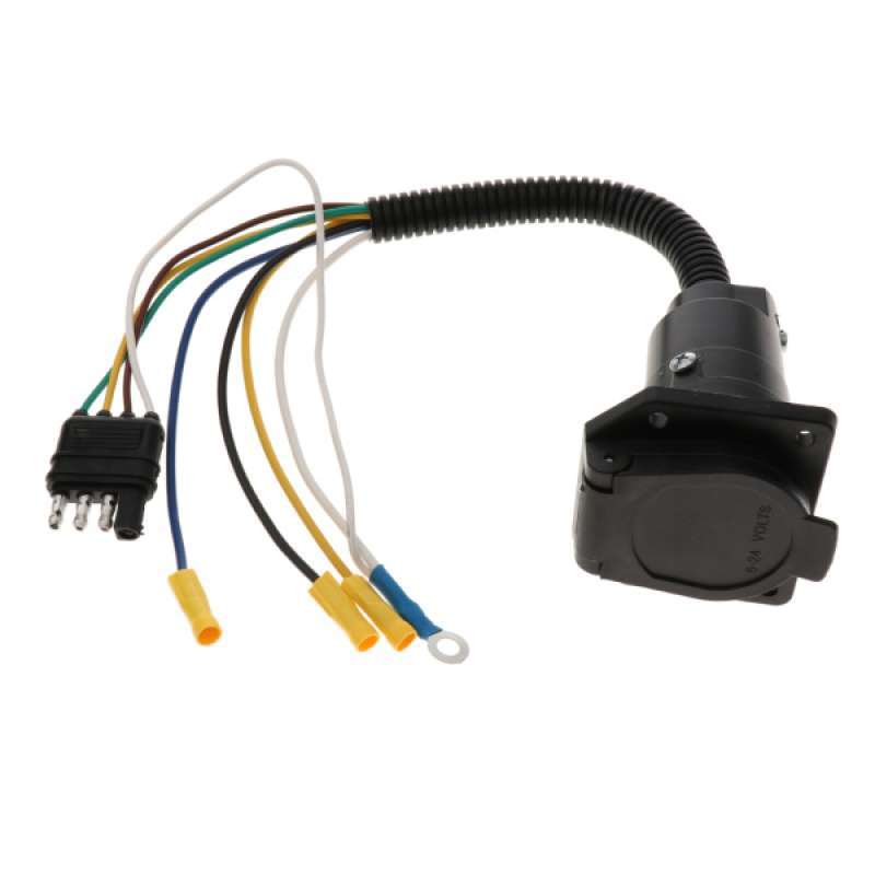 Jual 4 Way Flat To 7 Way Round Car Rv Truck Trailer Wiring Adapter Plug