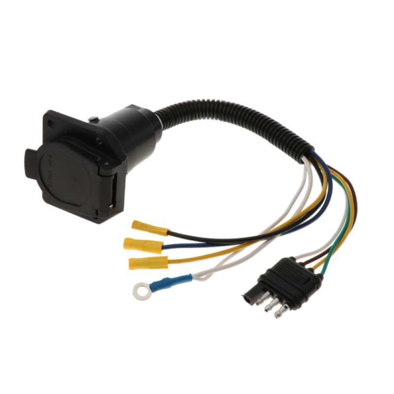 Jual 4 Way Flat To 7 Way Round Car Rv Truck Trailer Wiring Adapter Plug