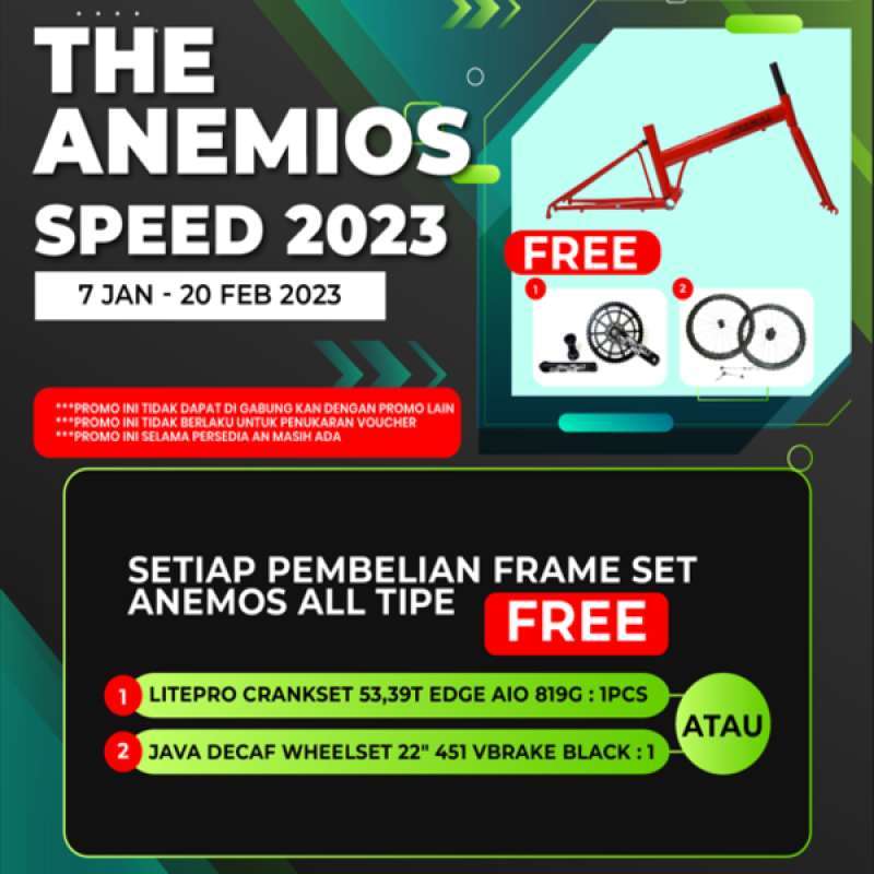 Jual Deltacycles - Anemos Frame Set Nr Ubrake 20' Free Crank / Wheelset ...