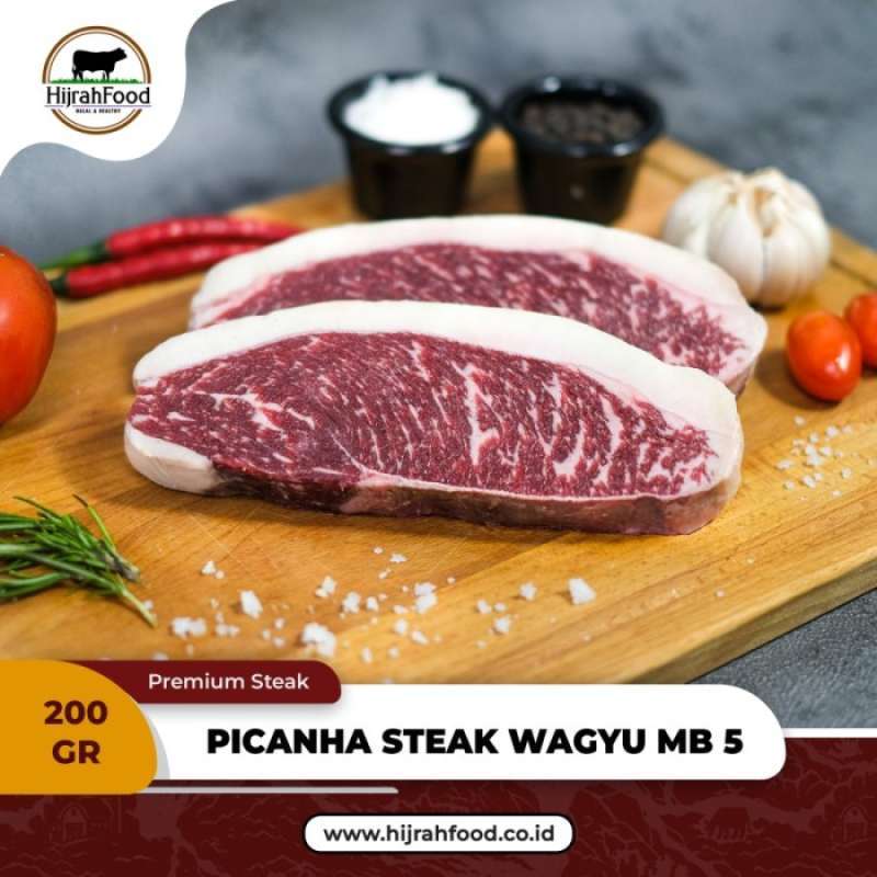 Promo Picanha Steak Wagyu MB5 AUS Beef Wagyu Sirloin Cap Steak Grain