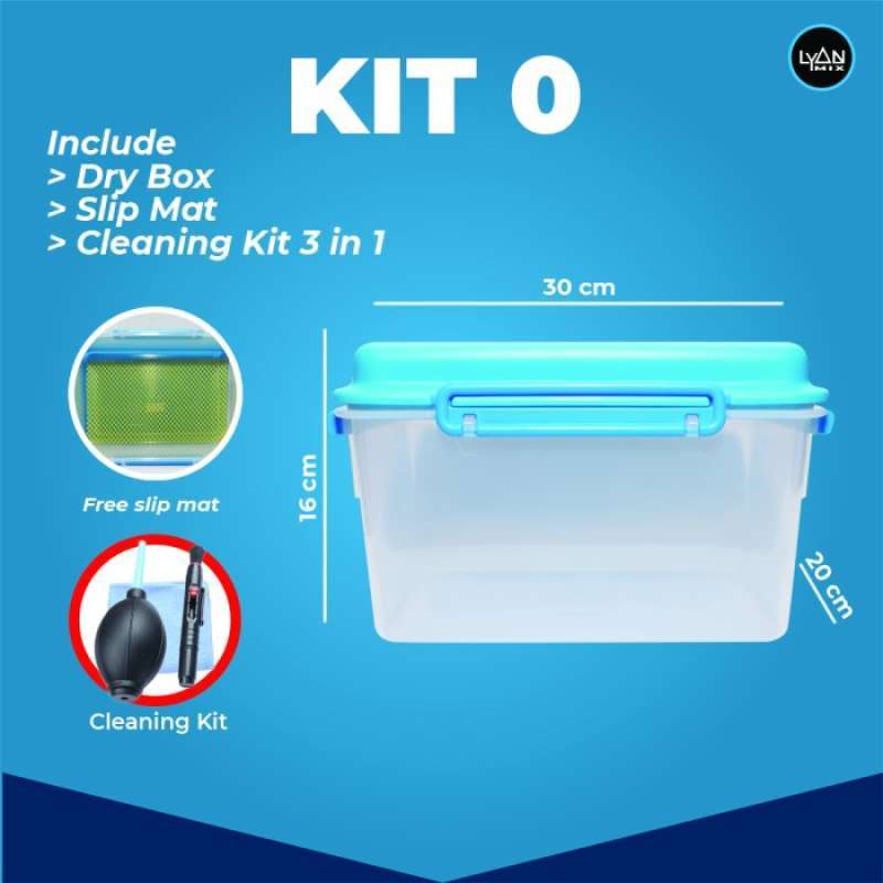 Promo Drybox Dry Box Kamera Medium Hygrometer Silica Gel Kit 3 In 1