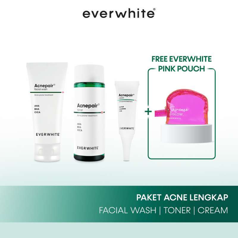 Jual [free Pouch] Everwhite Paket Acne Lengkap Di Seller Everwhite