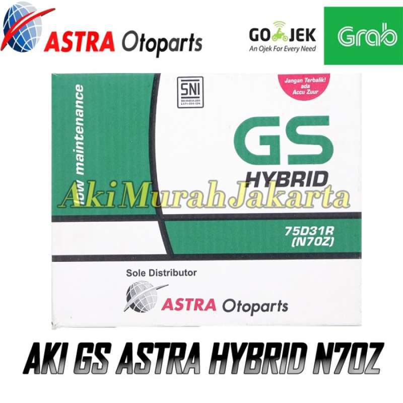 Jual Aki Mobil Mitsubishi Colt L300 GS HYBRID N70Z ASTRA (Aki Basah) 75