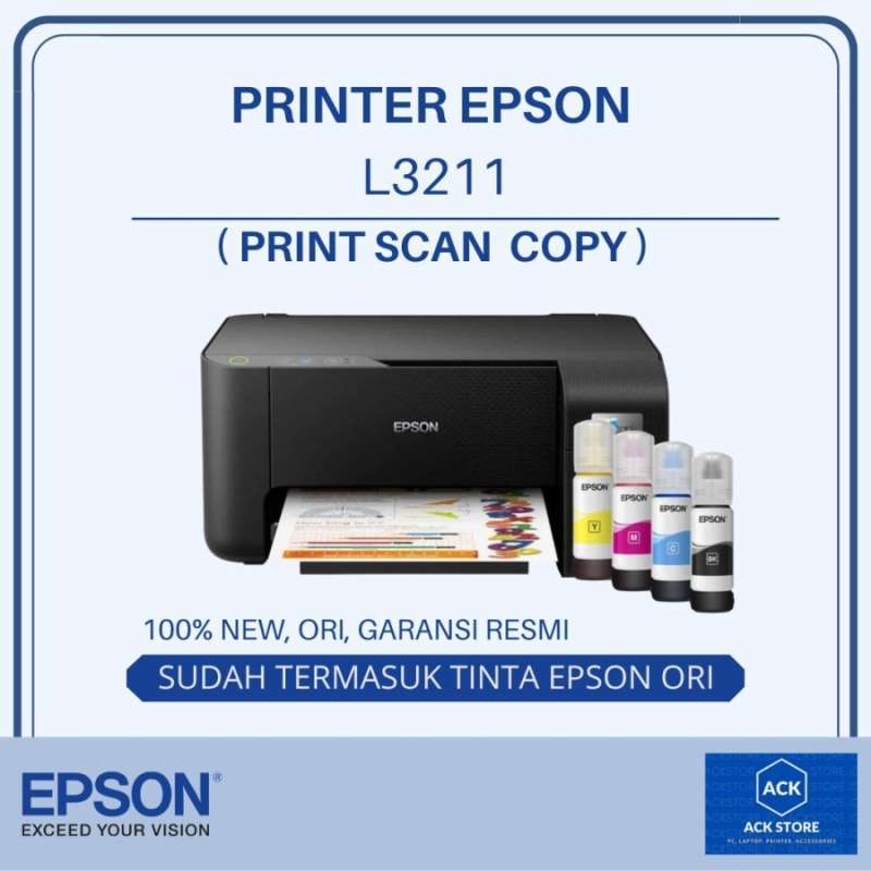 Jual Printer Epson EcoTank L3211 All in One AIO Print Scan Copy di