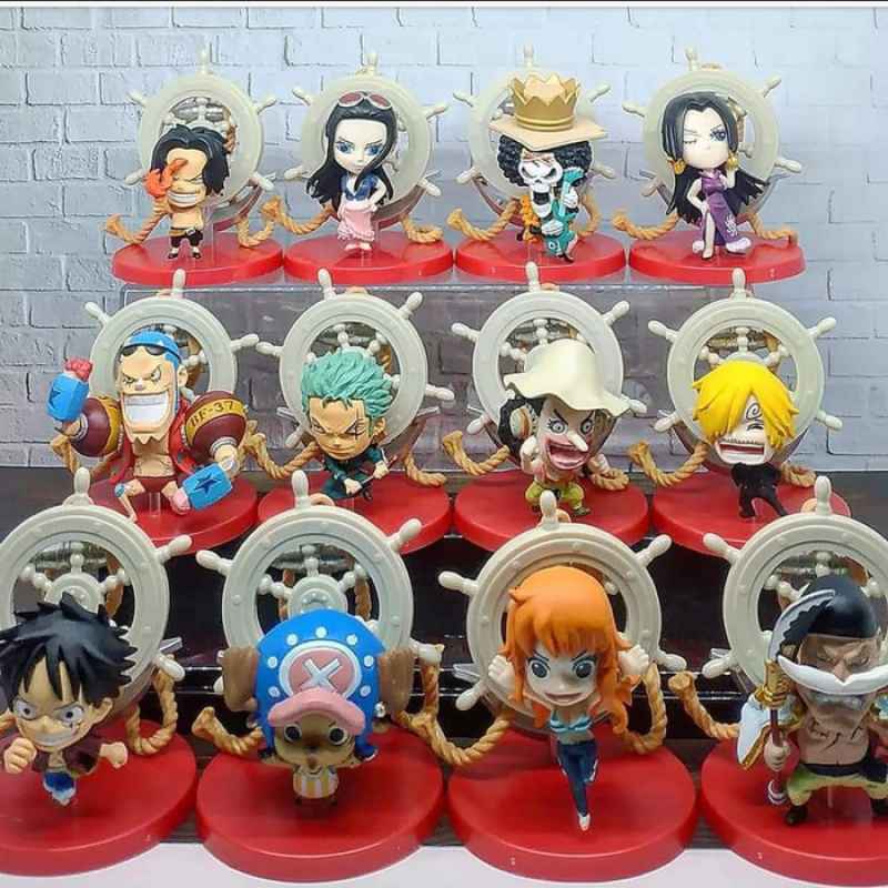 Jual OEM Action Figure One Piece set 12 Wcf Luffy Sanji Nami Zoro Boa