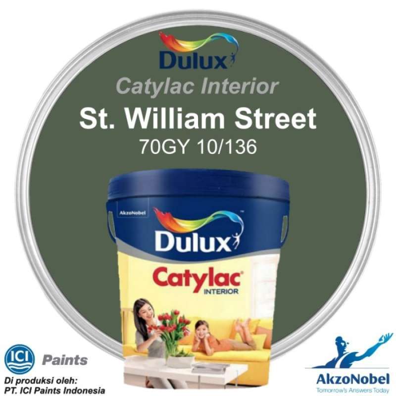 Jual CAT DULUX CATYLAC INTERIOR 25 KG ST. WILLIAMS STREET 70GY 10/136