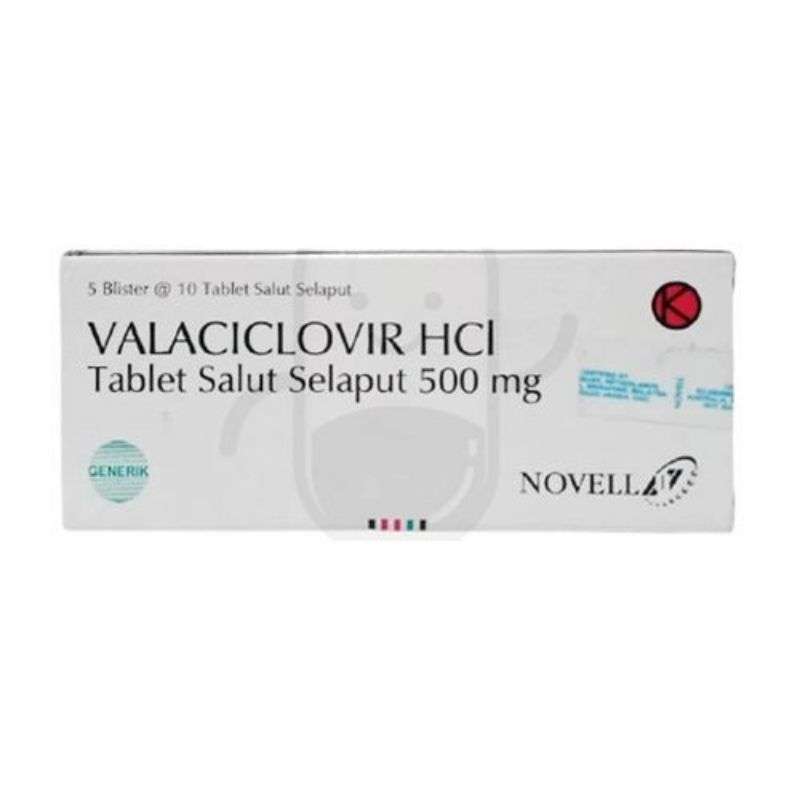 Jual VALACICLOVIR HCL NOVELL 500 MG BOX 50 TABLET di Seller APOTEK