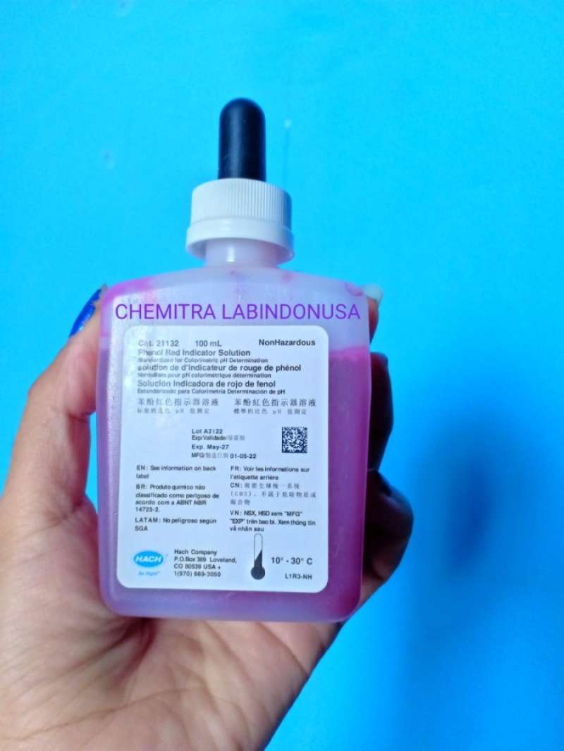 Promo HACH 21132 Phenol Red Indicator Solution, 100 mL MDB Diskon 33