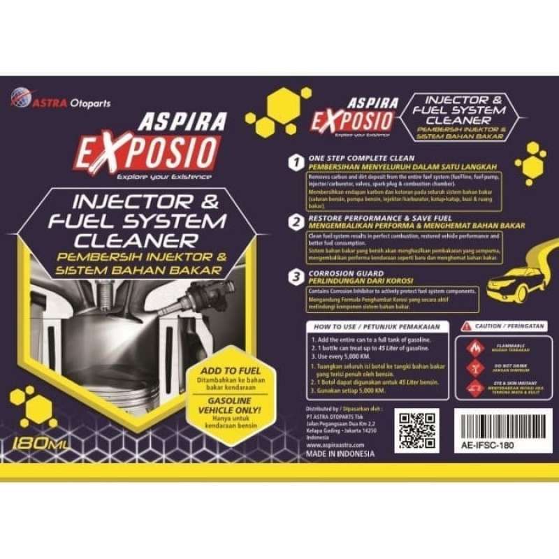 Jual Aspira Exposio Injector & Fuel System Cleaner 180ml Di Seller