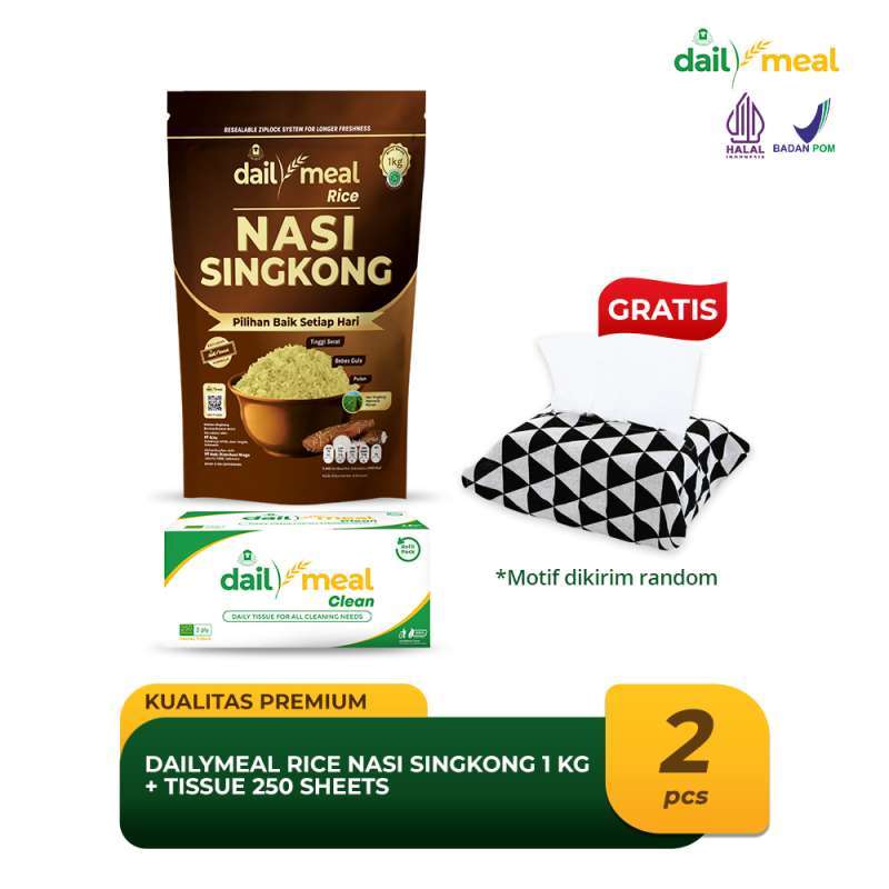 Jual [Free Takaran Beras] DailyMeal Rice Nasi Singkong 1 kg+Tissue 250