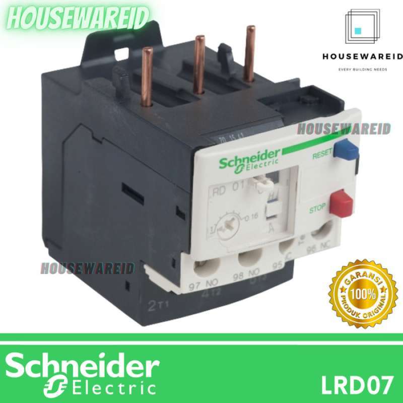 Jual Thermal Overload Relay Schneider LRD07 Original Kontak Bantu