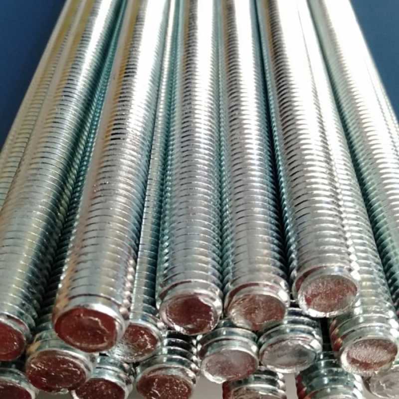 Jual Asdrat M24 X 1000 Stud Bolt / Long Drat Galvanis ( Warna Putih