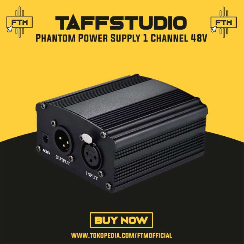 Jual Phantom Power Microphone 1 Channel 48v Supply For Condenser